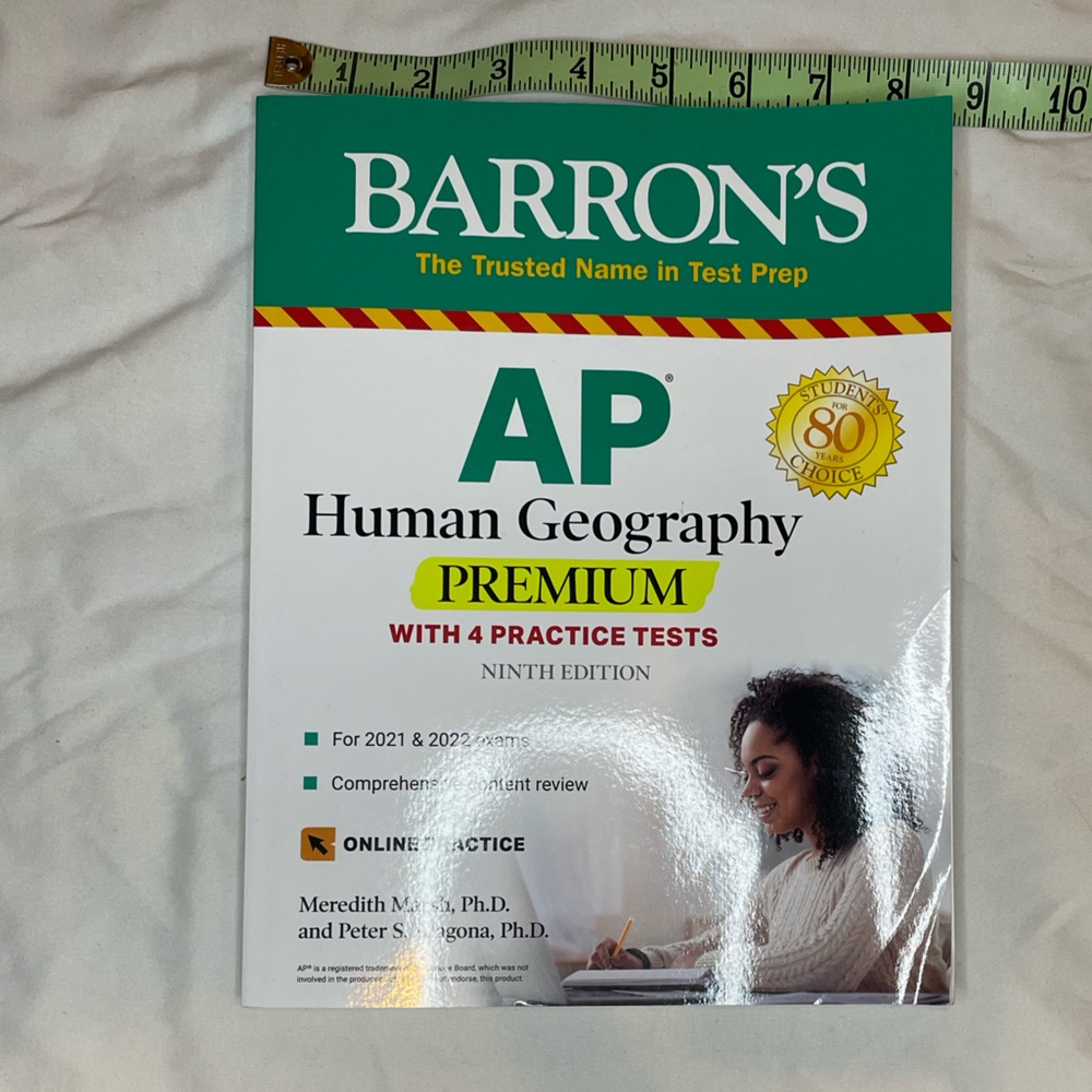 Barron's AP Human Geography with 4 Practice Tests, Ninth Edition
